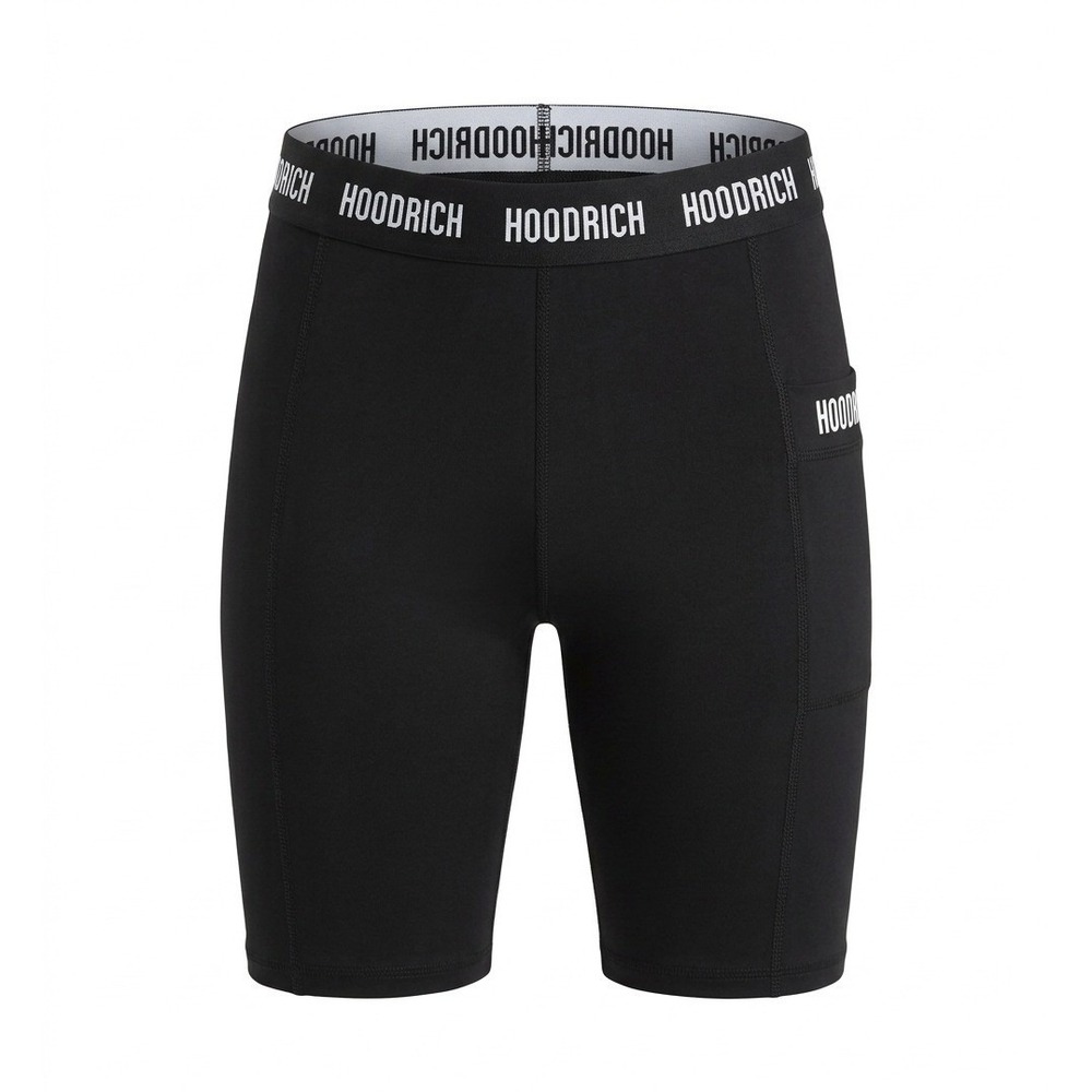 Hoodrich Bike Shorts Womens XS Black NWT High Rise Logo HW0502 Stretch